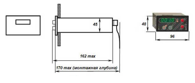 "Габаритные размеры блока управления БРУ-5К1 "
